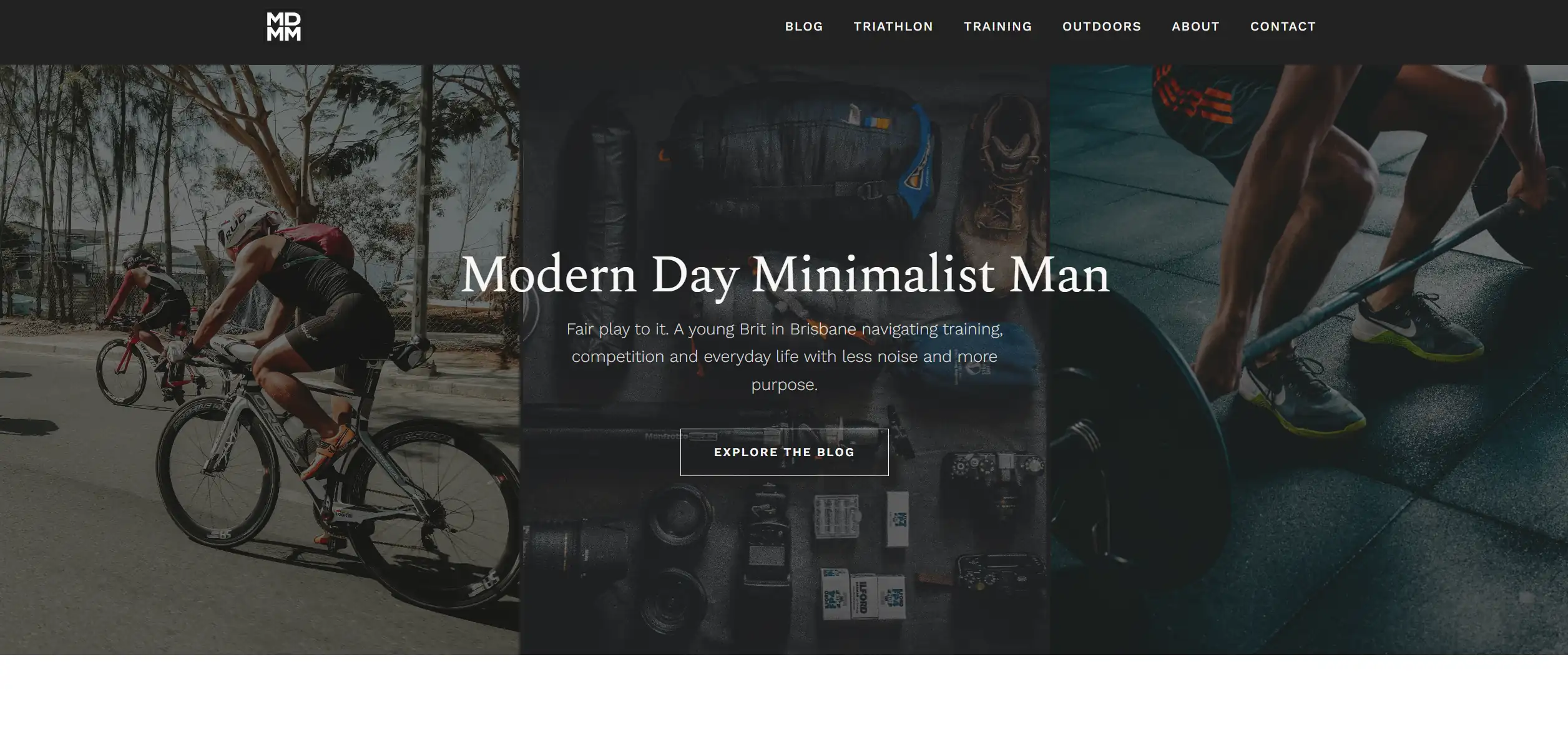 Minimalist Modern Day Man desktop website preview