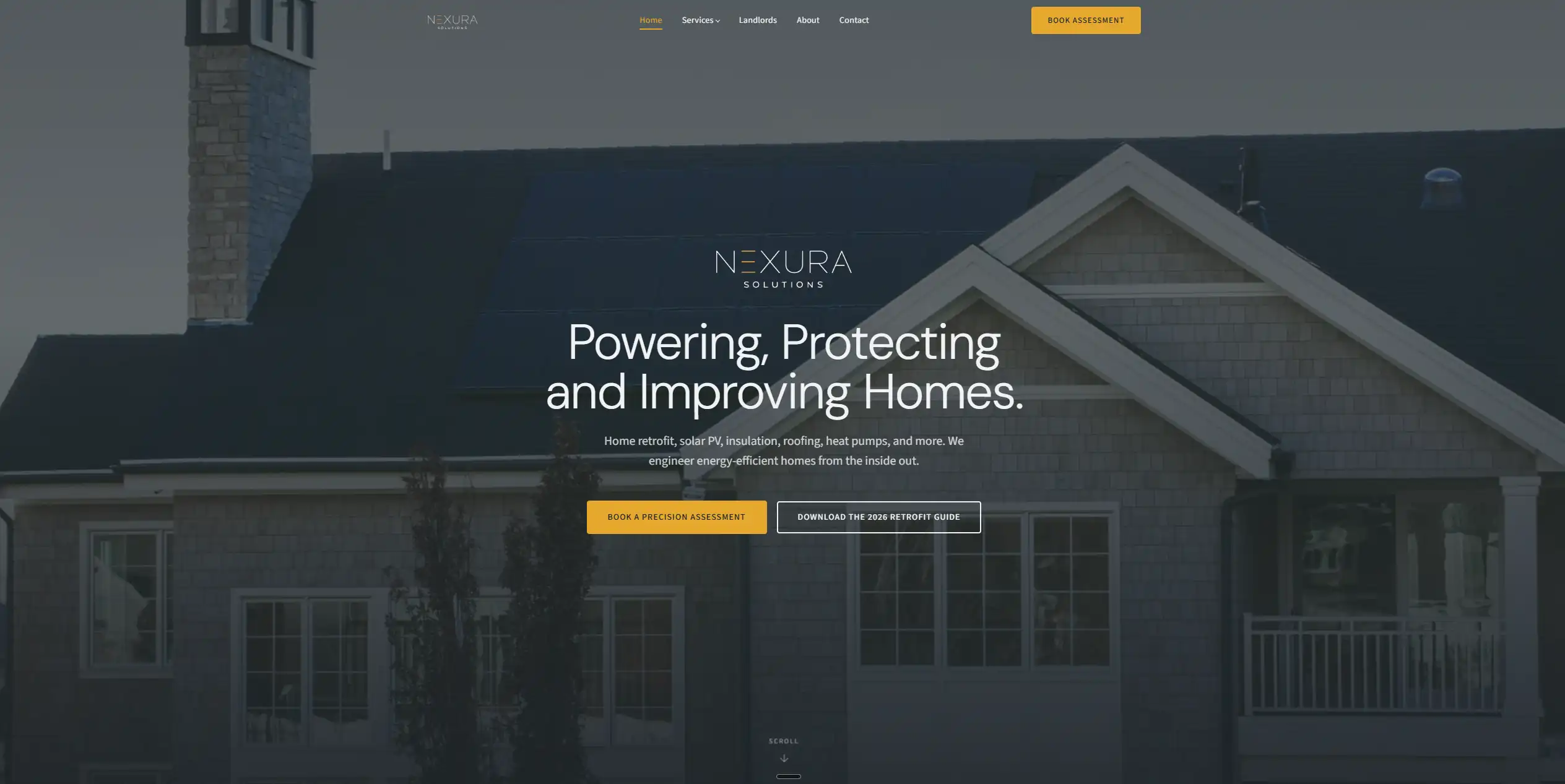 Nexura Solutions desktop website preview