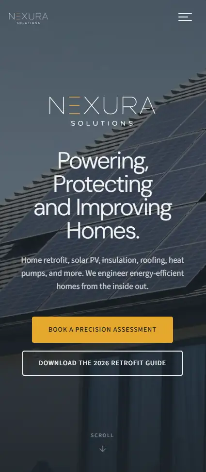 Nexura Solutions mobile website preview