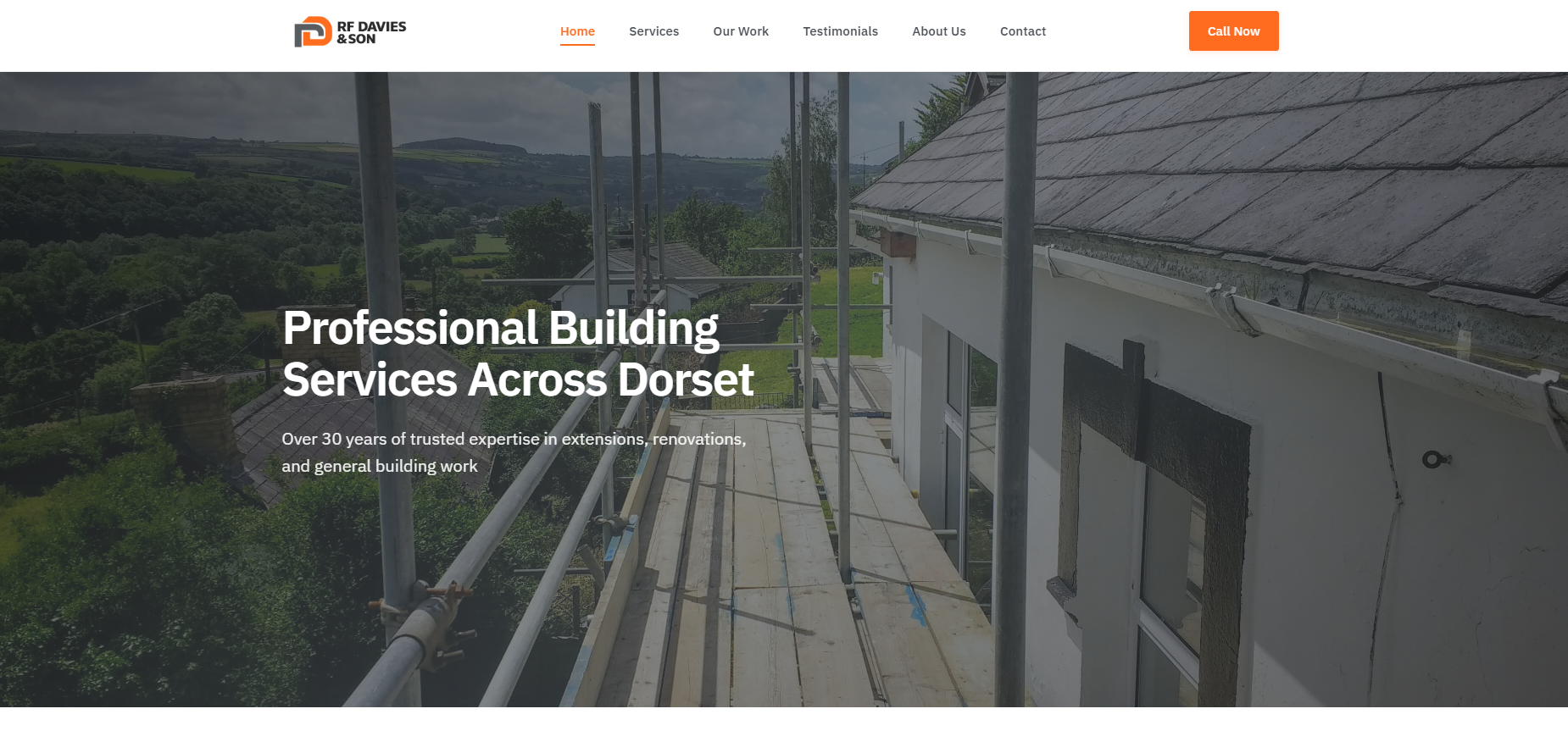 RF Davies and Son website desktop preview